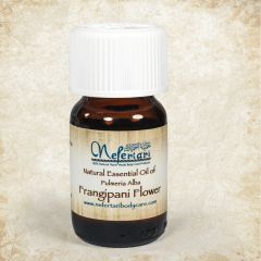 Frangipani oil 25ml in a glass bottle.