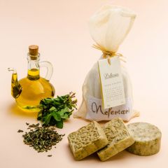 Olive Oil and Dry Mint Leaves Soap