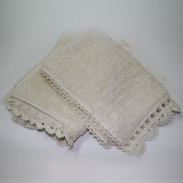 Hand Towel with crochet trims