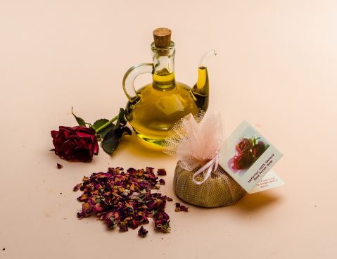 Rose Soap  packed in a tulle bag